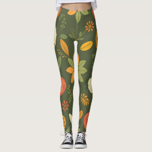 Leggings Leyendas de la naturaleza vibrantes - Impresión di