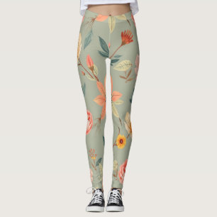 Leggings Leyendas de la naturaleza vibrantes - Impresión di