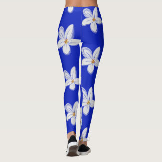 Leggings Leyendas de la orquídea azul de pizarra oscura