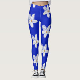 Leggings Leyendas de la orquídea azul de pizarra oscura