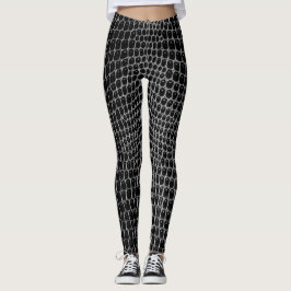 Leggings Leyendas de la piel de cocodrilo negro personaliza