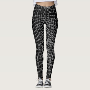 Leggings Leyendas de la piel de cocodrilo negro personaliza