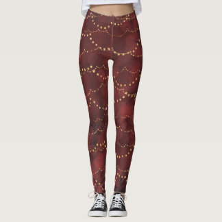 Leggings Leyendas de las luces rojas de vacaciones