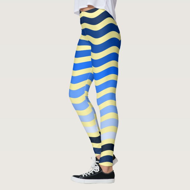 Leggings Leyendas de las olas de la playa azul (Izquierda)