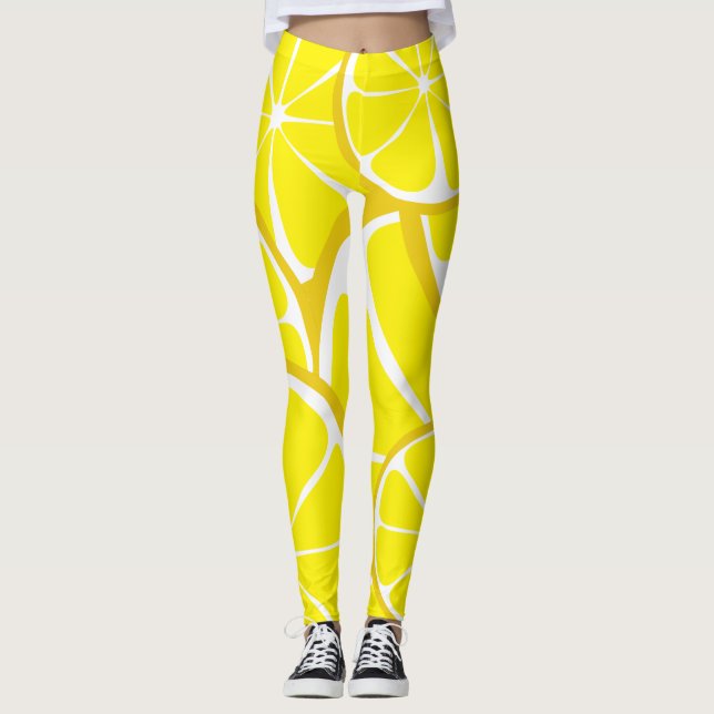 Leggings Leyendas de limón de cítricos de verano - Impresió (Anverso)