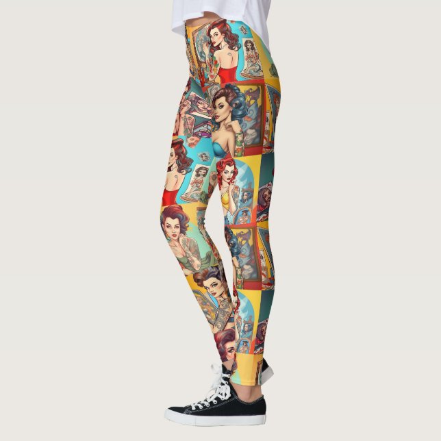 Leggings Leyendas de los Chicas de Pinzas de Tatuaje - Guay (Izquierda)