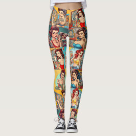 Leggings Leyendas de los Chicas de Pinzas de Tatuaje - Guay