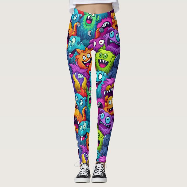 Leggings Leyendas de los monstruos personalizados (Anverso)