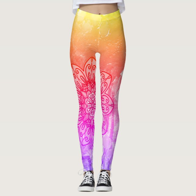 Leggings Leyendas de loto de aguiris mandala (Anverso)