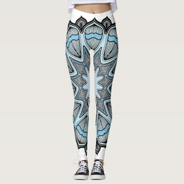 Leggings Leyendas de manala azul y blanca (Anverso)