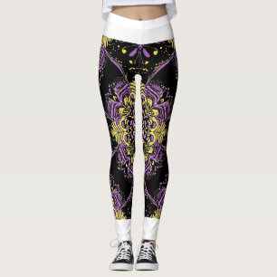 Leggings Leyendas de Mandala dorada púrpura encantadas