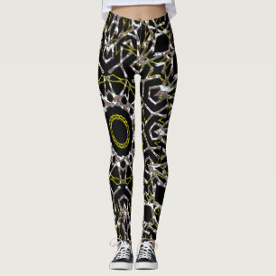 Leggings Leyendas de Mandala Plata y Oro