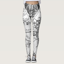 Leggings Leyendas de mapa de época