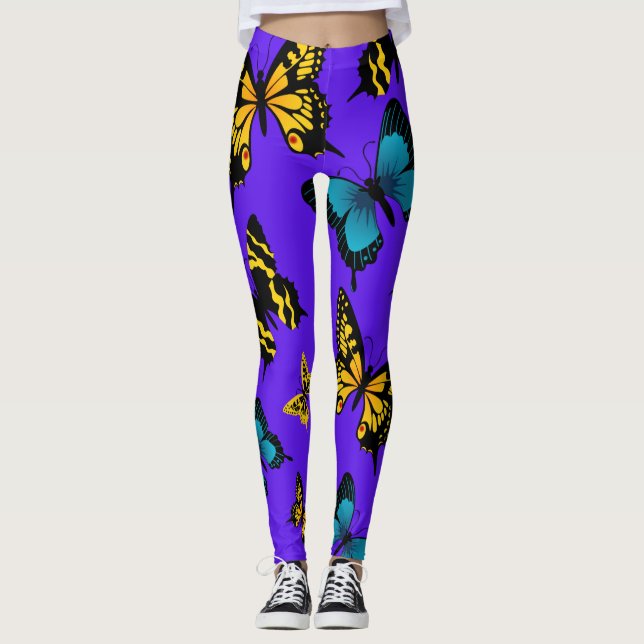 Leggings Leyendas de mariposa en flor: Baile con elegancia (Anverso)