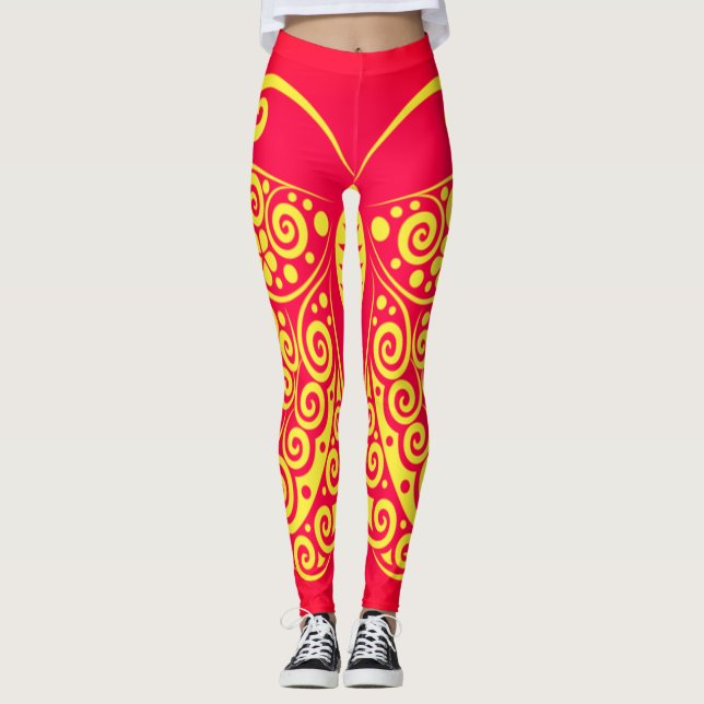 Leggings Leyendas de mariposa estilo bohemio (Anverso)