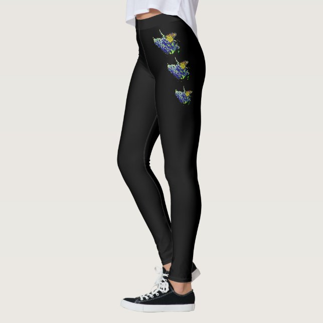 Leggings Leyendas de mariposa monarca negra (Izquierda)