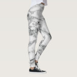 Leggings Leyendas de mármol blanco<br><div class="desc">Diseño MIGNED de las piernas de mármol blanco moderno</div>