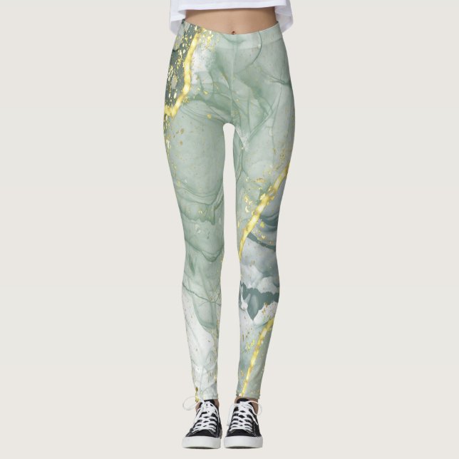 Leggings Leyendas de mármol con tinta de alcohol (Anverso)