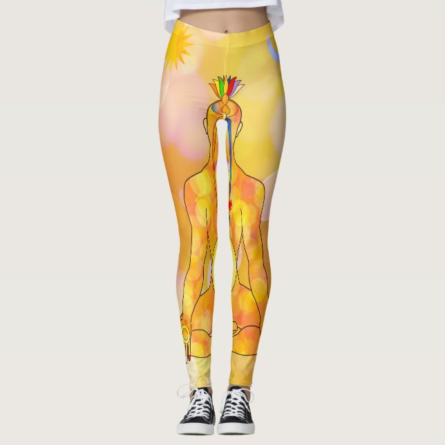 Leggings Leyendas de meditación de Chakra (Anverso)