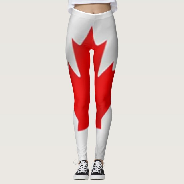Leggings Leyendas de moda de la bandera canadiense (Anverso)