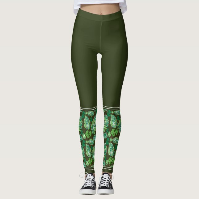 Leggings Leyendas de Monstera Escarcha (Anverso)
