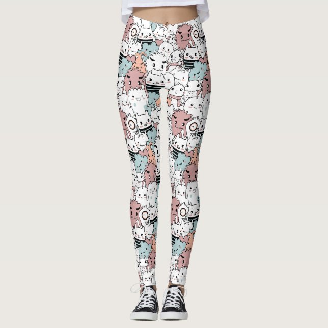 Leggings Leyendas de monstruos adorables (Anverso)