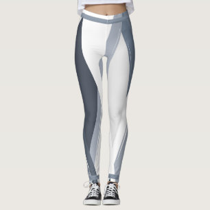 Leggings Leyendas de mujeres geométricas de gris plateado