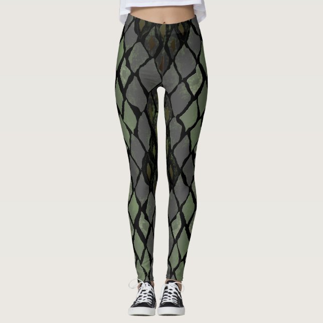 Leggings Leyendas de mujeres Pieles de serpiente verdes (Anverso)