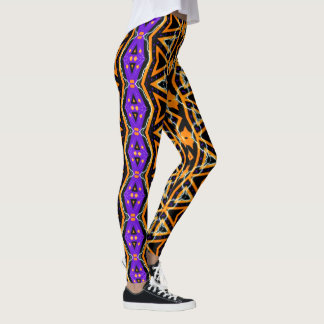 Leggings Leyendas de Naranjas púrpuras tribales de Hallowee
