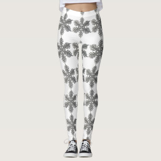 Leggings Leyendas de Navidades blancos con copo de nieve Pu