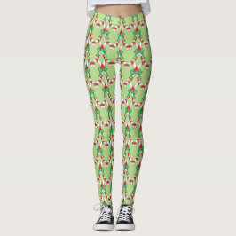 Leggings Leyendas de Navidades Candy Cane Green