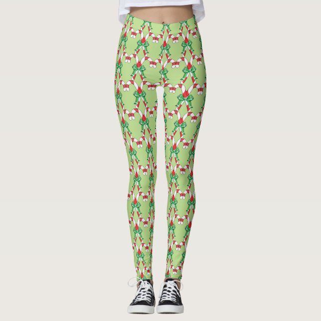 Leggings Leyendas de Navidades Candy Cane Green (Anverso)