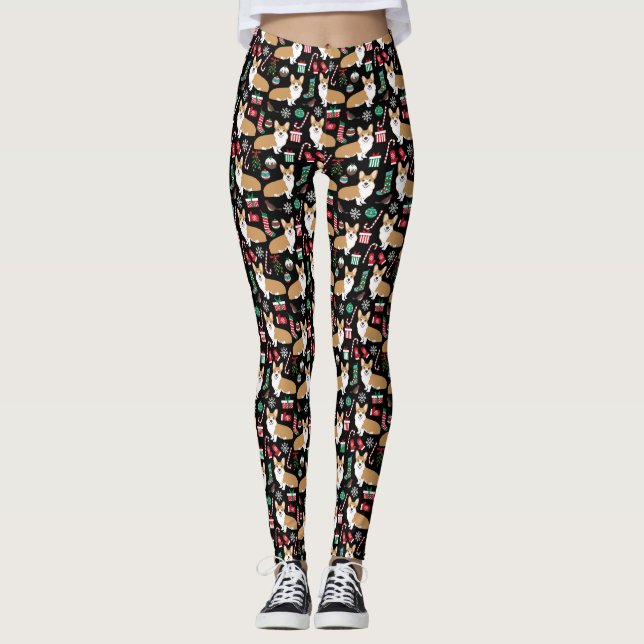 Leggings Leyendas de Navidades Corgi - negro (Anverso)