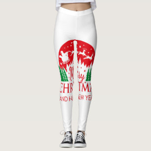 Leggings Leyendas de Navidades de alta calidad roja para re