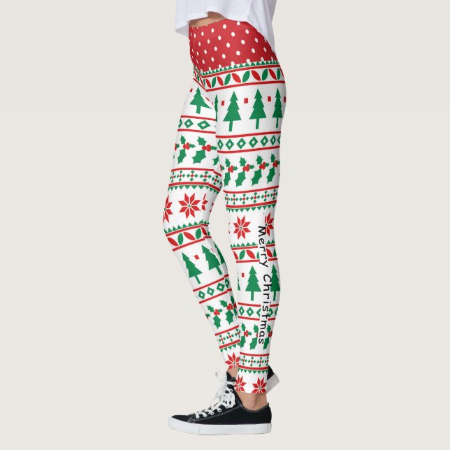 Leggings Leyendas de Navidades festivos personalizadas (Izquierda)
