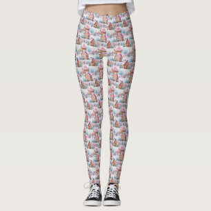 Leggings Leyendas de Navidades rosados