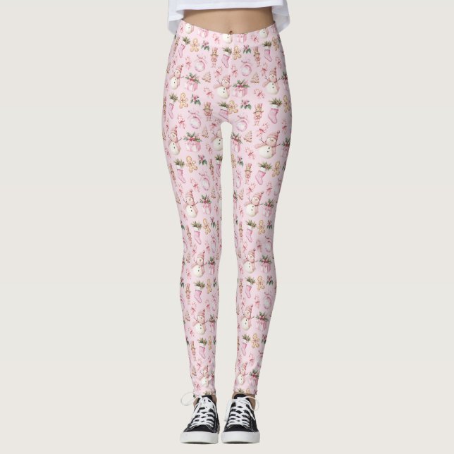 Leggings Leyendas de Navidades rosados (Anverso)