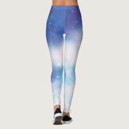 Leggings Leyendas de nebulosa azul celestial