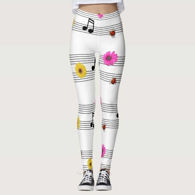 Leggings Leyendas de notas musicales (Anverso)