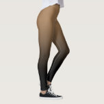 Leggings Leyendas de ombre negro de Mocha<br><div class="desc">Un patrón oscuro simple,  el color degradado se desvanece de moreno mocha a negro.</div>