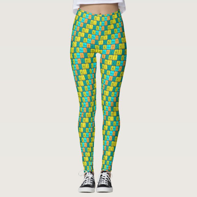 Leggings Leyendas de palabras de tabla periódica HotChick ( (Anverso)