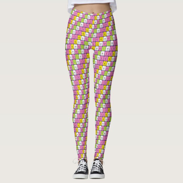Leggings Leyendas de palabras de tabla periódica HotChick ( (Anverso)