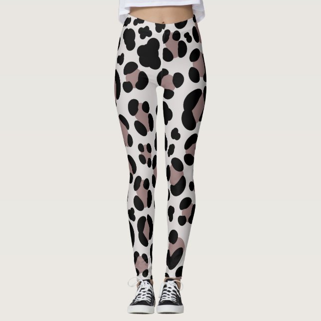 Leggings Leyendas de papel marrón Leopard de las mujeres (Anverso)