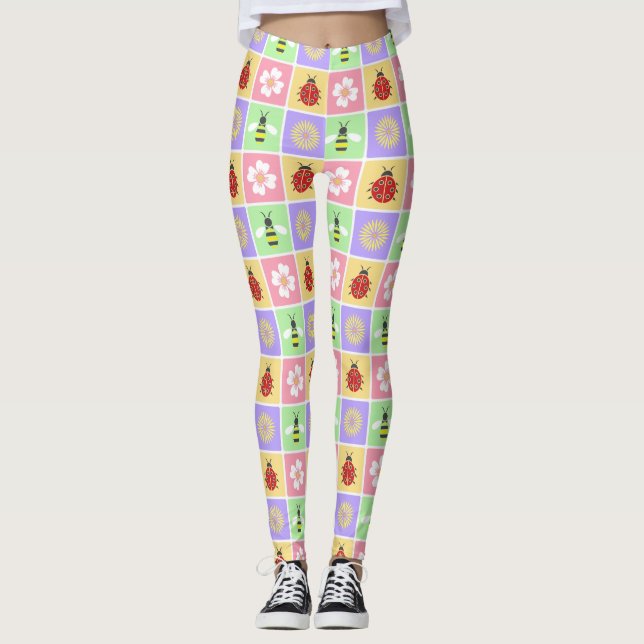 Leggings Leyendas de parches de primavera (Anverso)