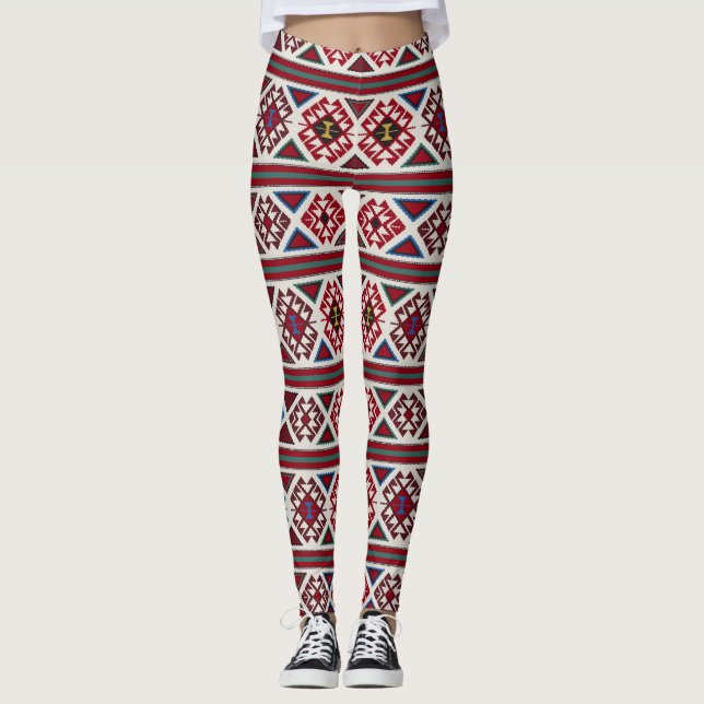 Leggings Leyendas de patrón de alfombras armenias - Diseño  (Anverso)