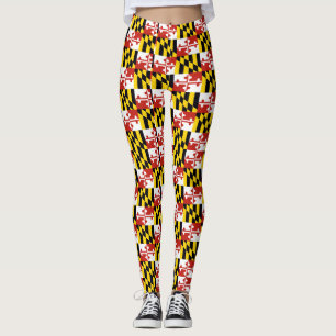 Leggings Leyendas de patrón de bandera de Maryland