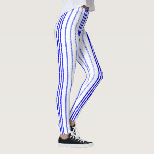 Leggings Leyendas de patrón de línea vertical delgadas con