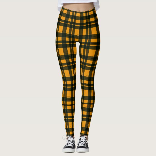 Leggings Leyendas de patrón de Tartán (Anverso)