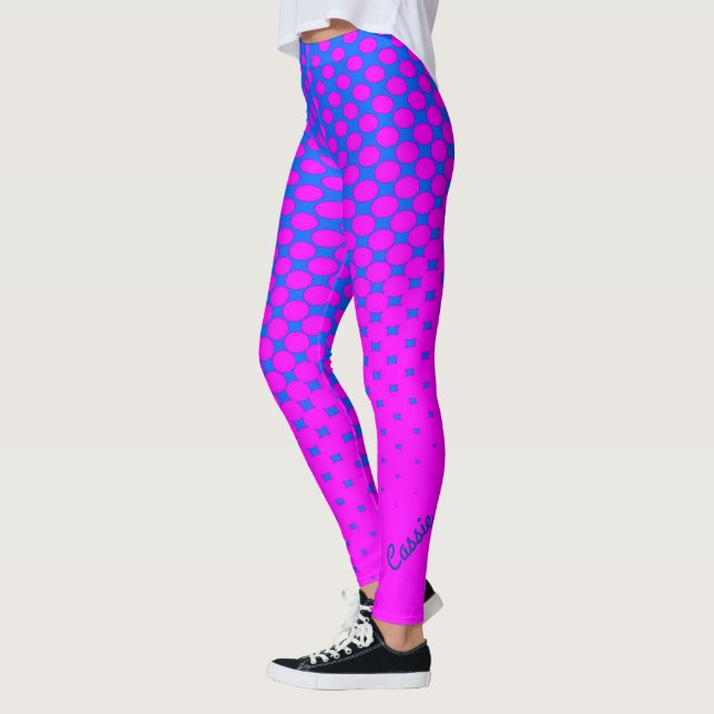 Leggings Leyendas de patrón degradado de azul a rosa (Izquierda)