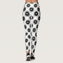 Leggings Leyendas de patrón negro y blanco